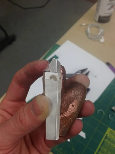 Getting ready to solder it together.